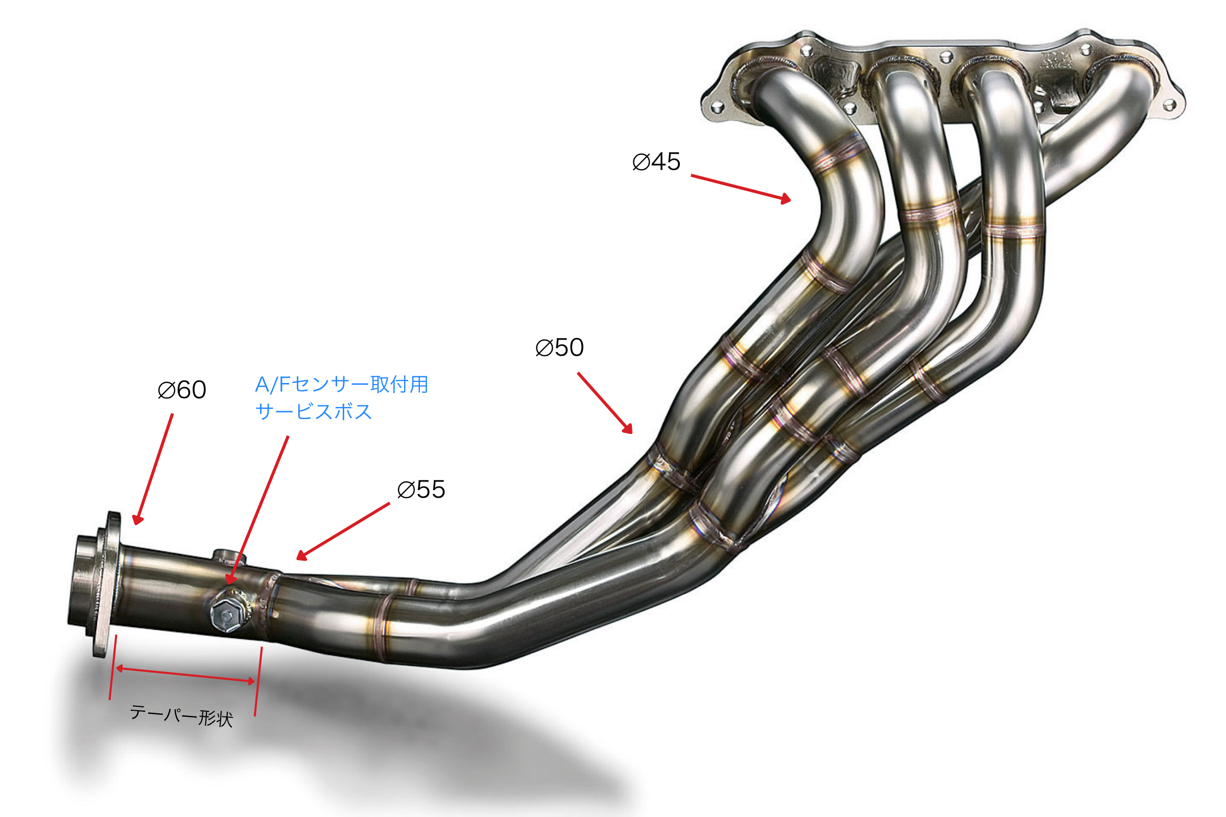 F20C/F22C TODAスタンダードエキゾーストマニフォールド