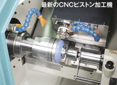 最新のCNSピストン加工機